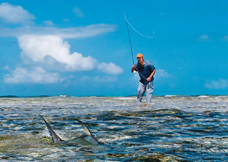Fishing a flat in Belize