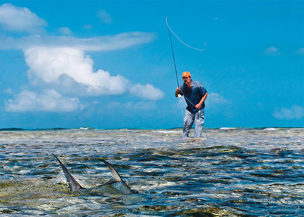 Fishing a flat in Belize