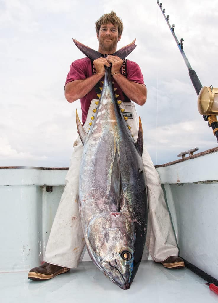 Large bigeye tuna caught in the mid-Atlantic canyons.