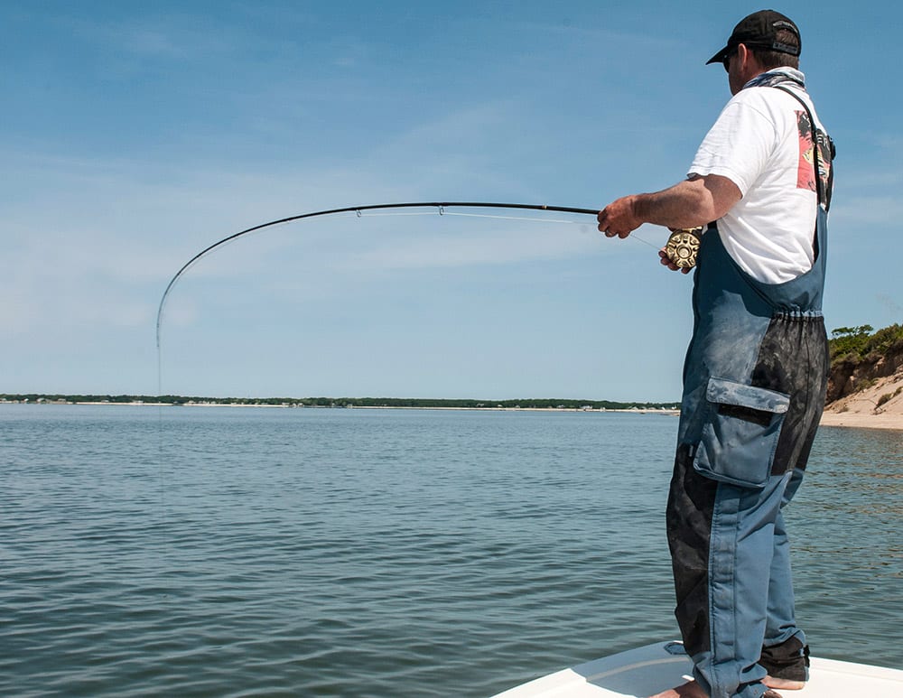 Fighting a bluefish