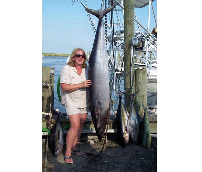 Susan Nelson, Angler with 122-lb. wahoo
