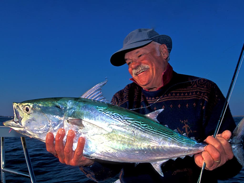 False albacore reach speeds of 30 to 40 mph, so connecting with the fish requires quick reactions.