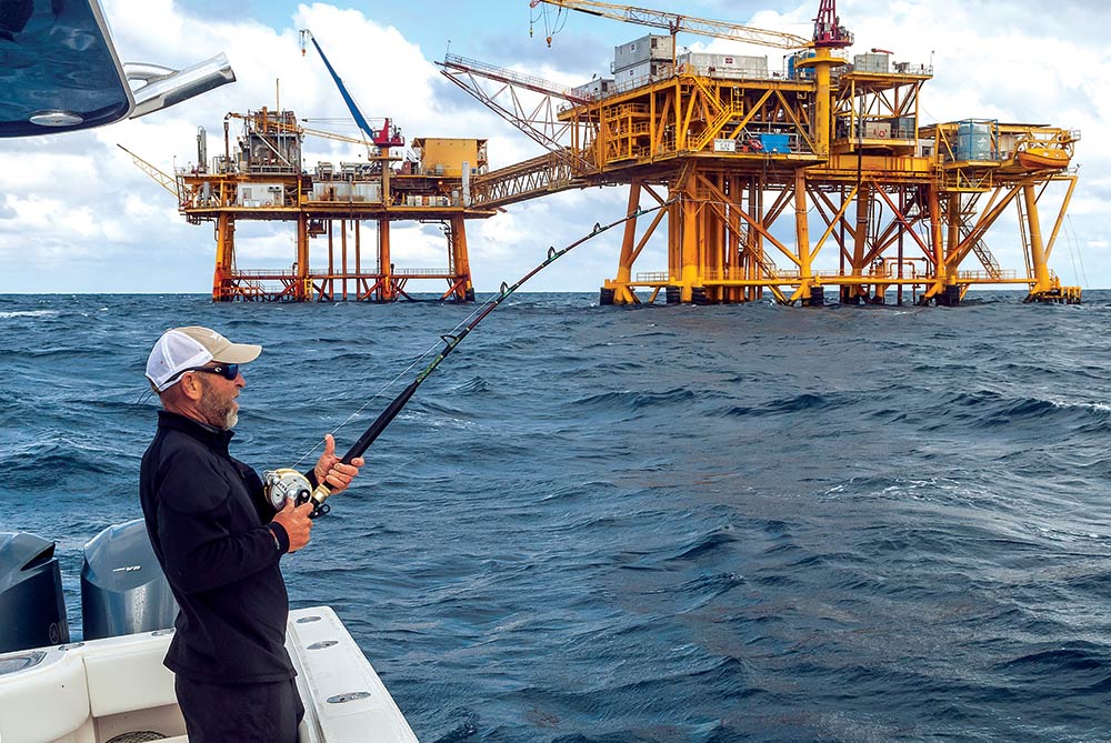 Gulf oil rig fishing