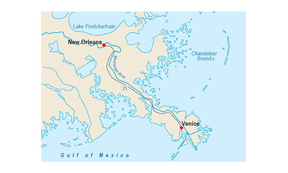 Southeastern Louisiana map