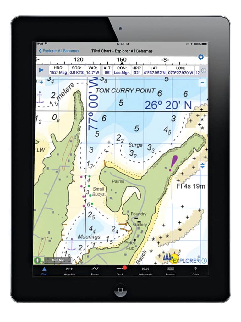 Fugawi X-Traverse and iNavX C-Map Bahamas Explorer raster charts