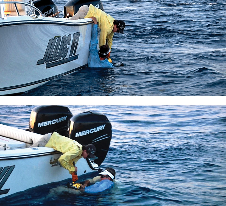 fishing from a fishing boat