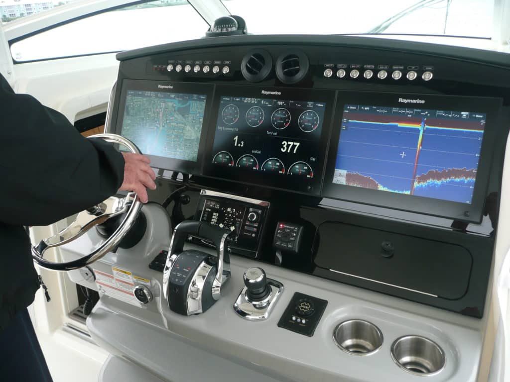 electronics for sport-fishing boat