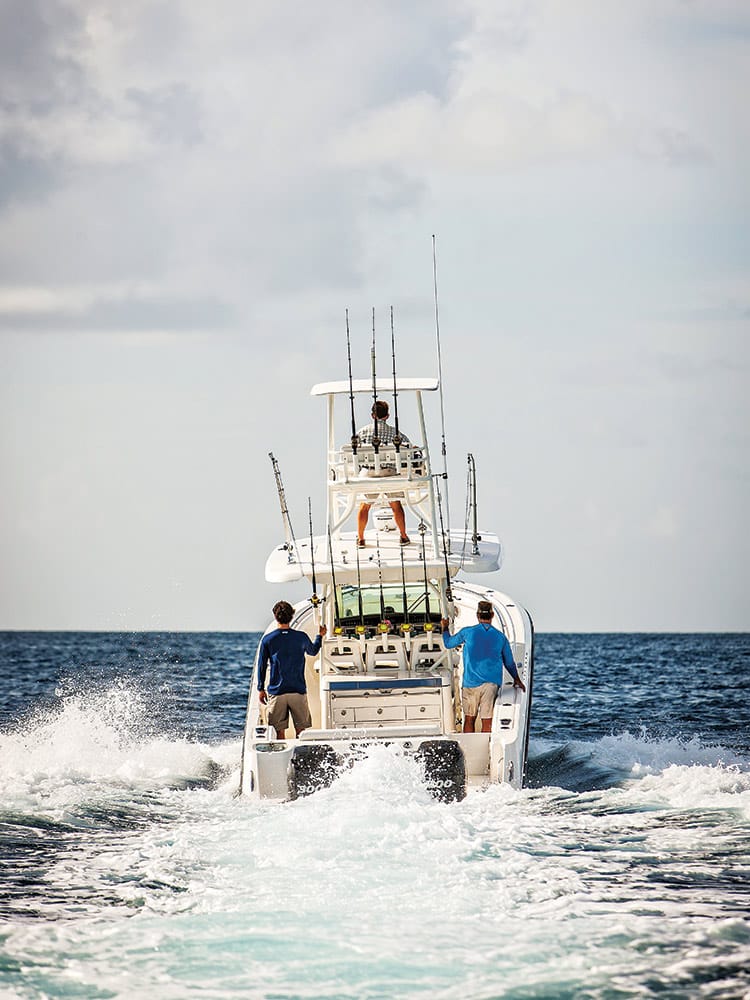 fishing boat with tower