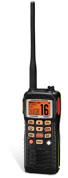 Emergency Handheld VHF Radio with DSC and GPS