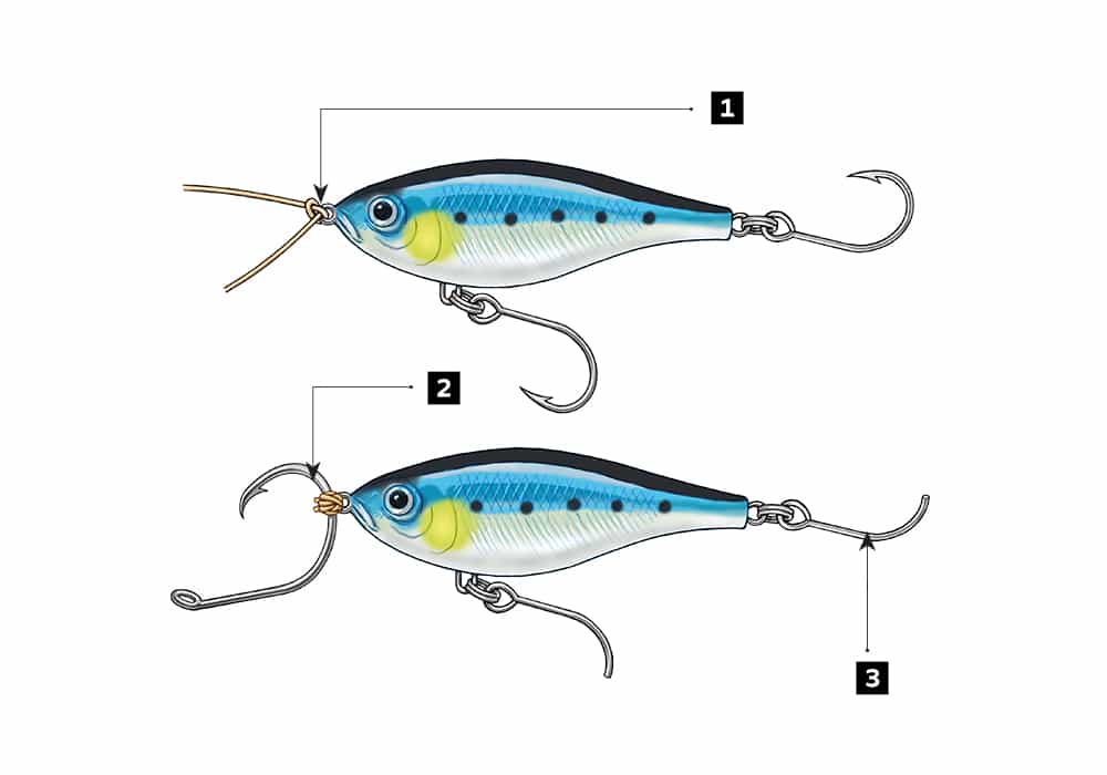 Circle hooks in lures