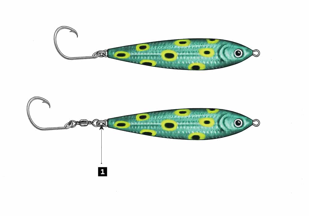 Circle hooks in lures