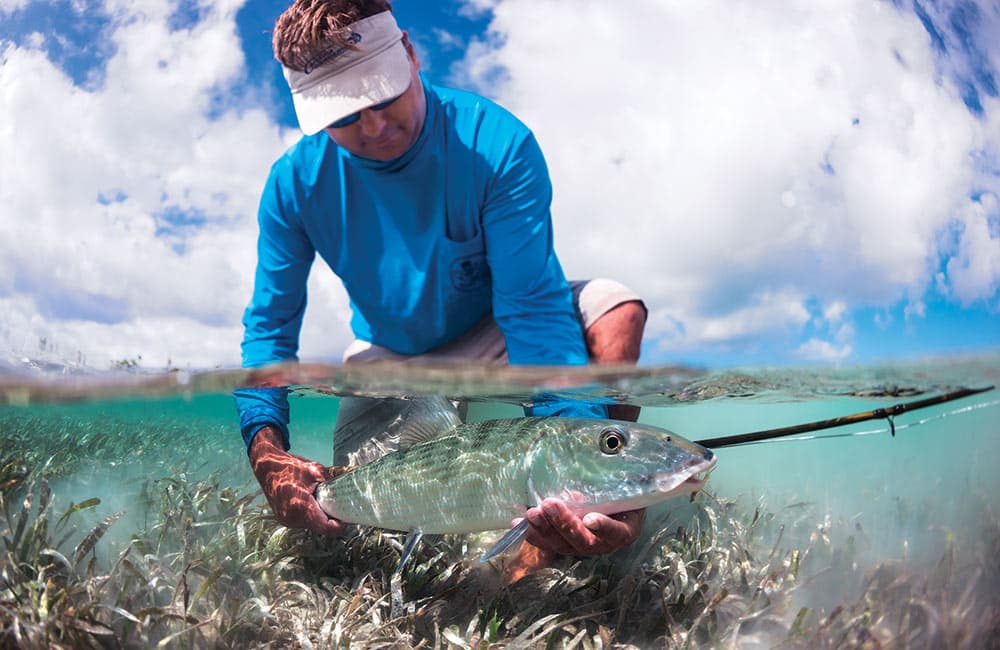 bonefish in flats Bahamas