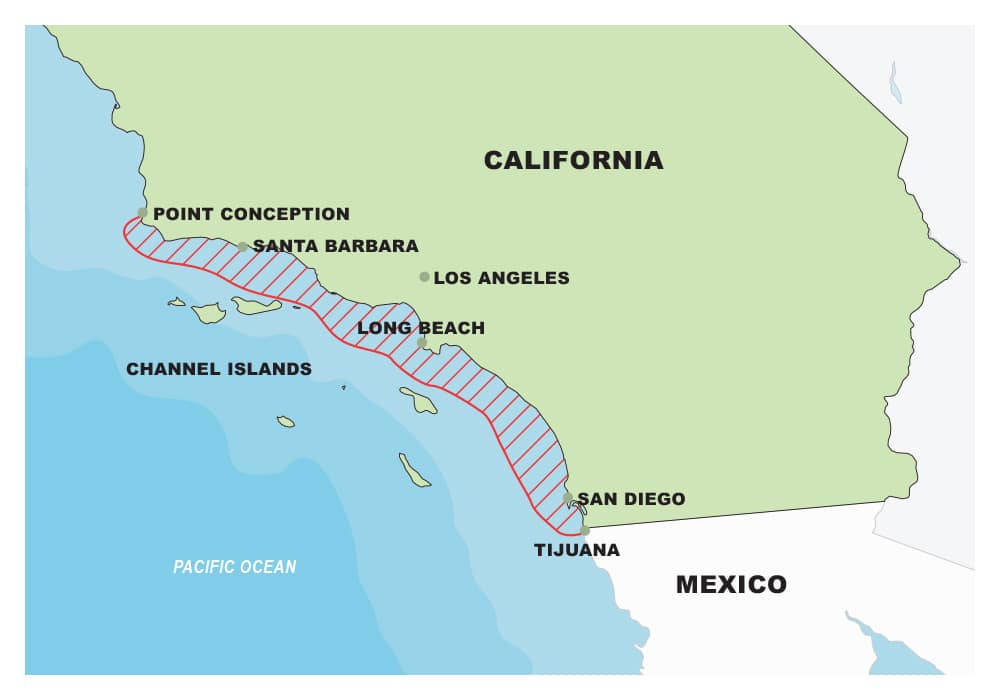 California coast map
