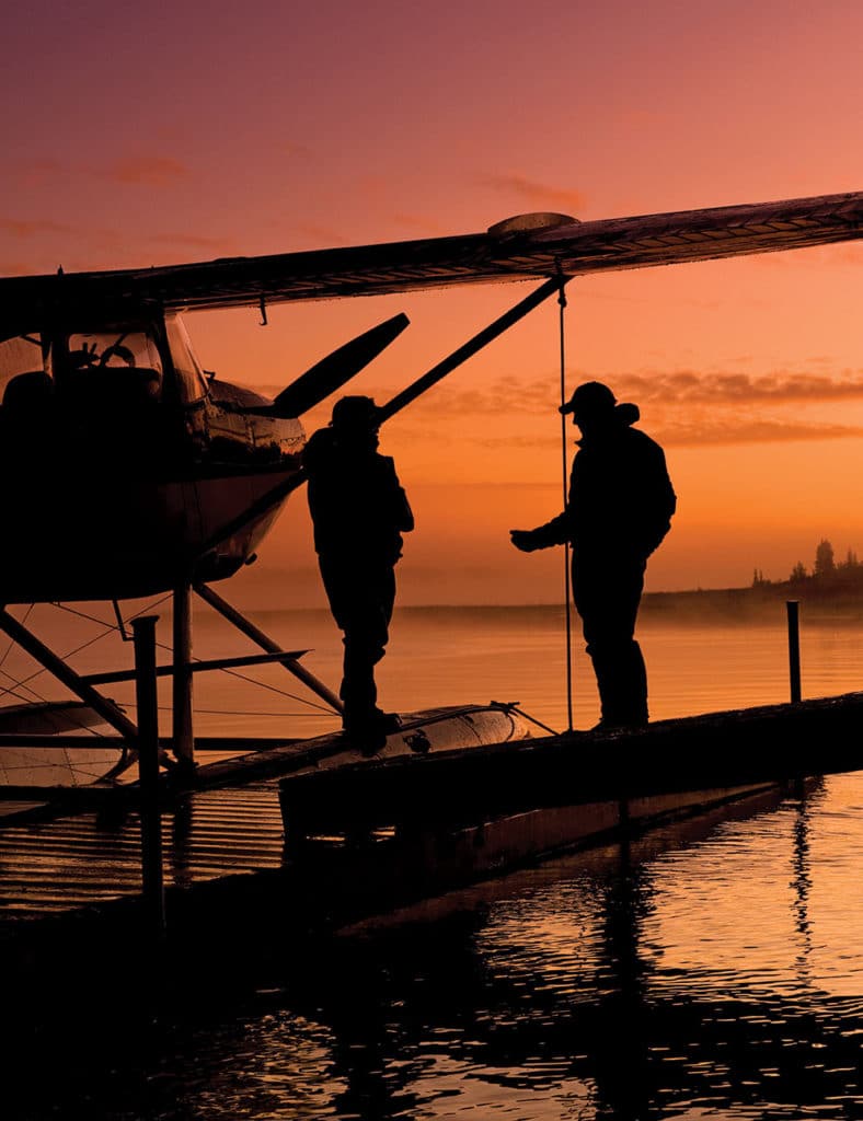 floatplane on the docks