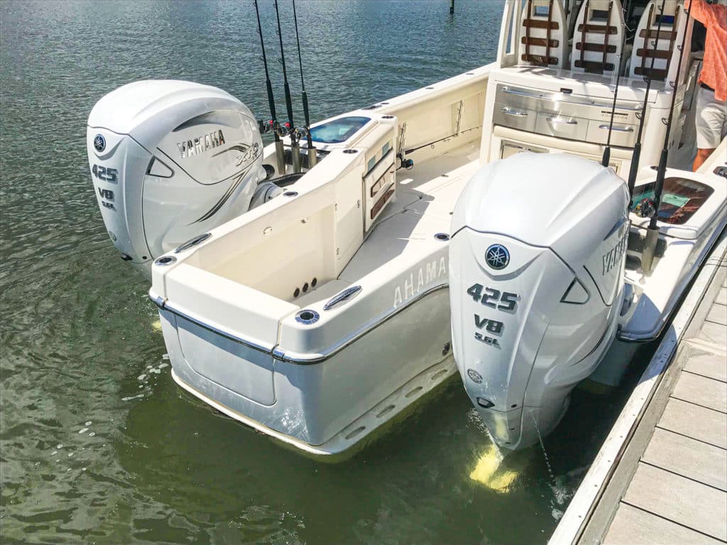 Solace 345 aft fishing platform