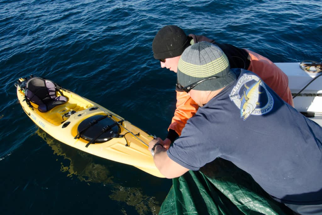 Kayak Deployment Offshore