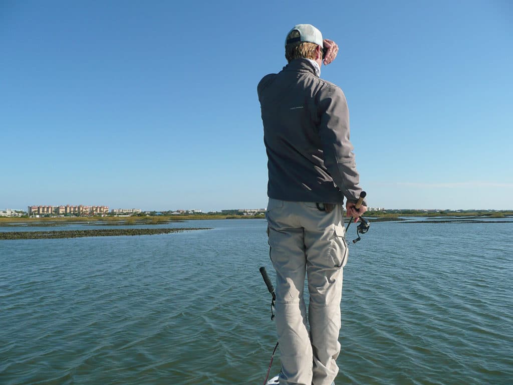 When oyster bars are high and dry, fish hang out in adjacent troughs.