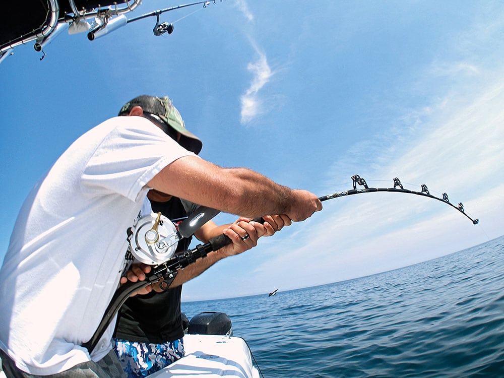 fishing in the stern