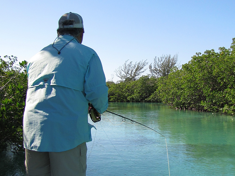 Consider the Steeple Cast when you fish a spot with no room for a normal backcast.