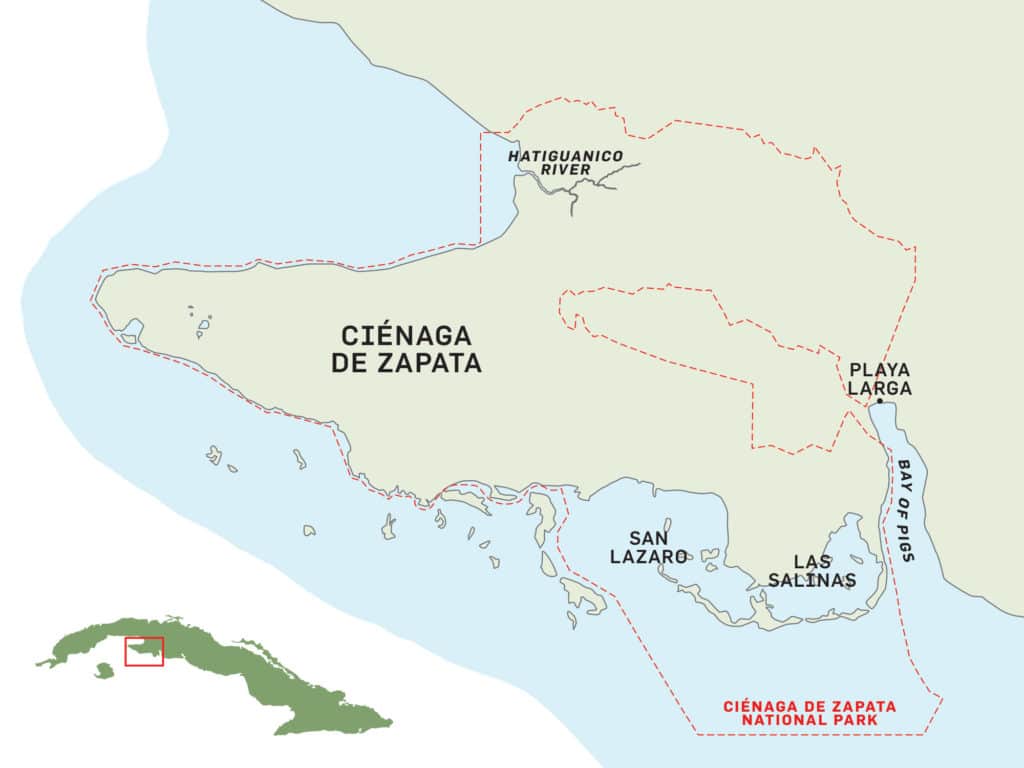 Ciénaga de Zapata National Park encompasses over 1 million acres.