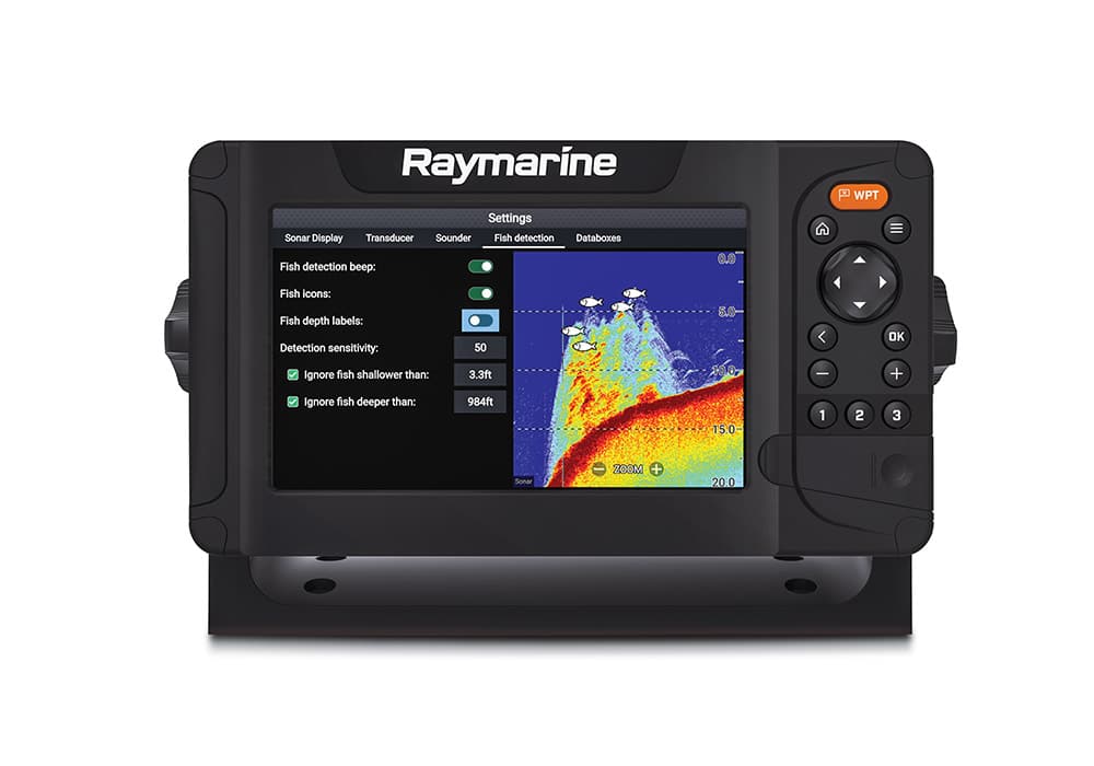 Raymarine depth-adjustable alarm
