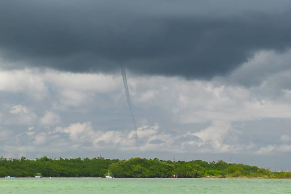 bad weather over water