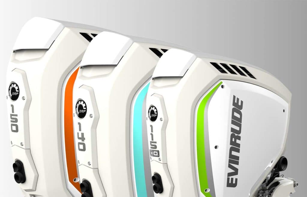 three new evinrude 3-cylinder series outboard engines