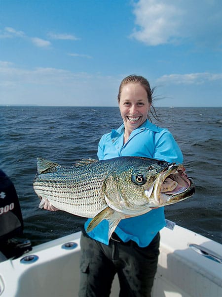 Fishing for Striped Bass and Bluefish Off New Jersey