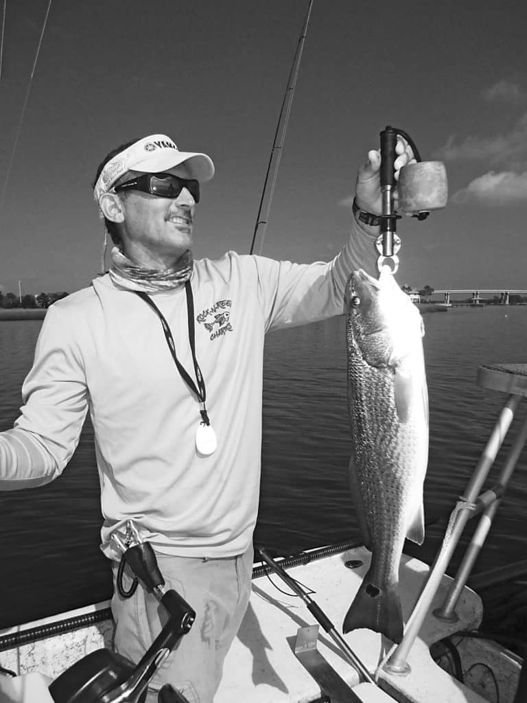 When redfish seem to vanish overnight, Eggers looks for transition areas: places where reds stage when forced off the shallows by sudden changes in water clarity, temperature, forage availability or angling pressure.
