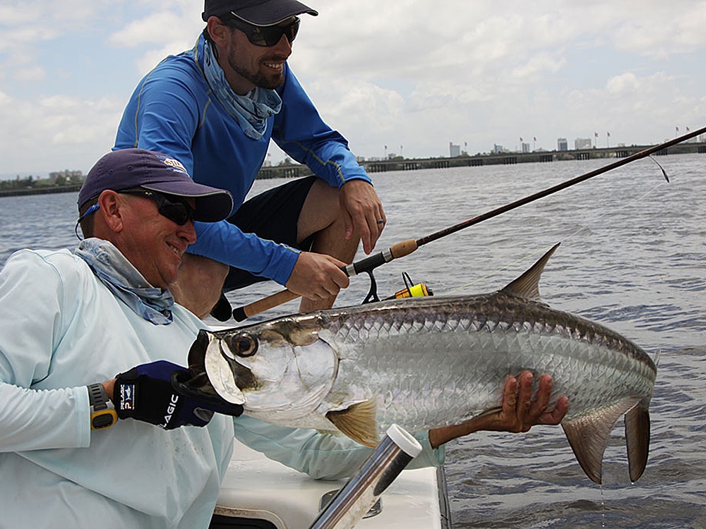 Tarpon caught in a lagoon in San Juan, Puerto Rico