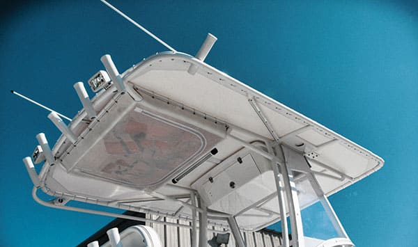 horizontal rod holders for offshore fishing boat