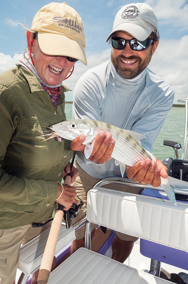 bonefish caught in Bahamas using jigs