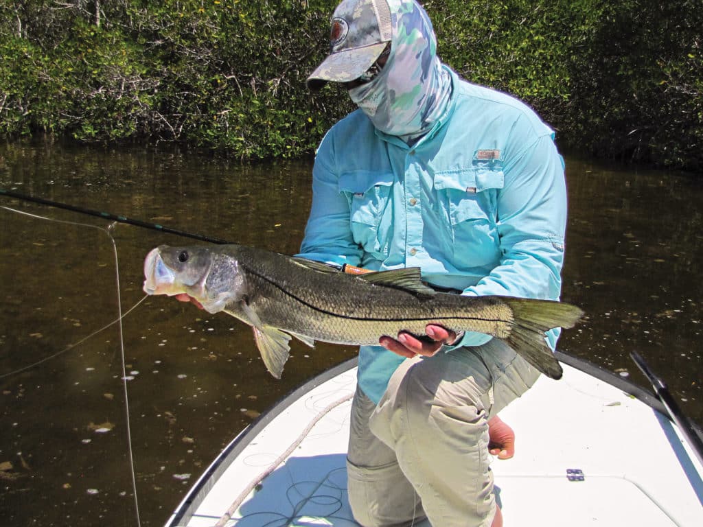 In San Lazaro, big snook and cubera lurk in 18 inches of water.