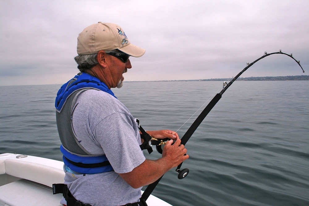 fishing with stand-up tackle