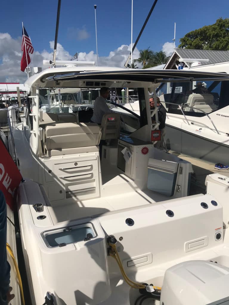 Boston Whaler 325 Conquest in the water