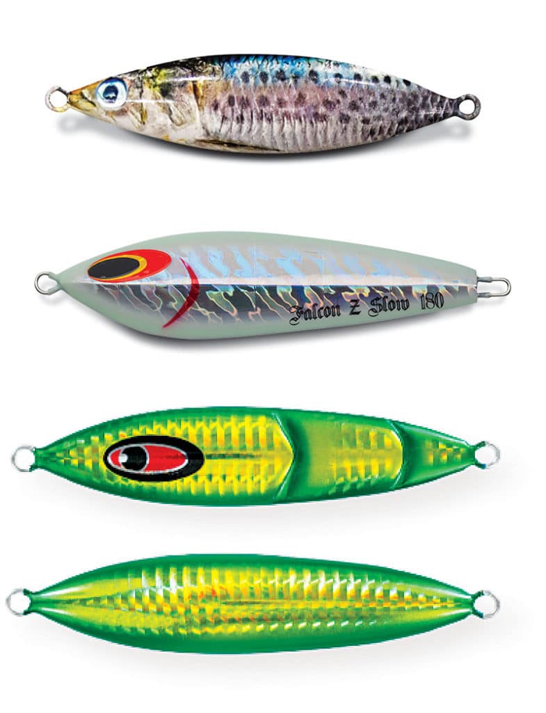 Slow pitch jigging lures