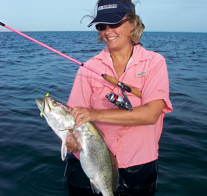 Wade fishing for Texas Seatrout