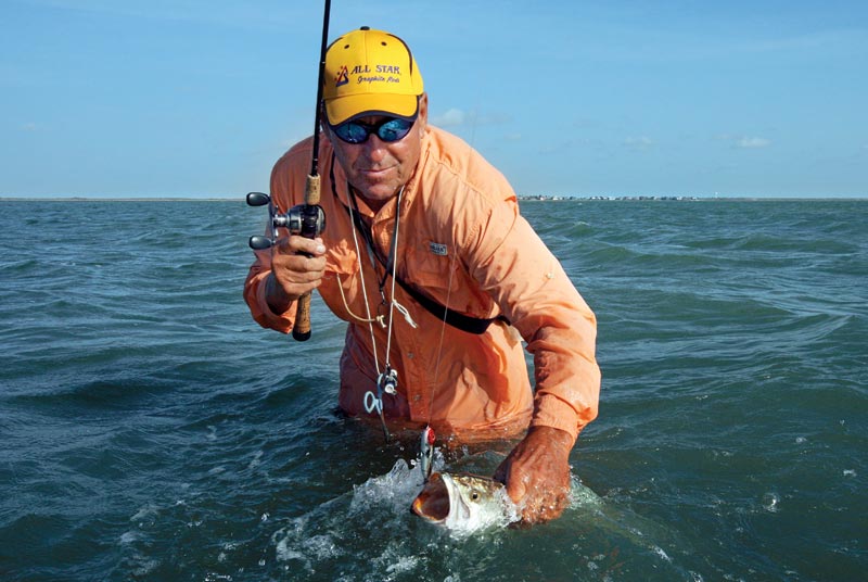 Wade fishing for Texas Seatrout