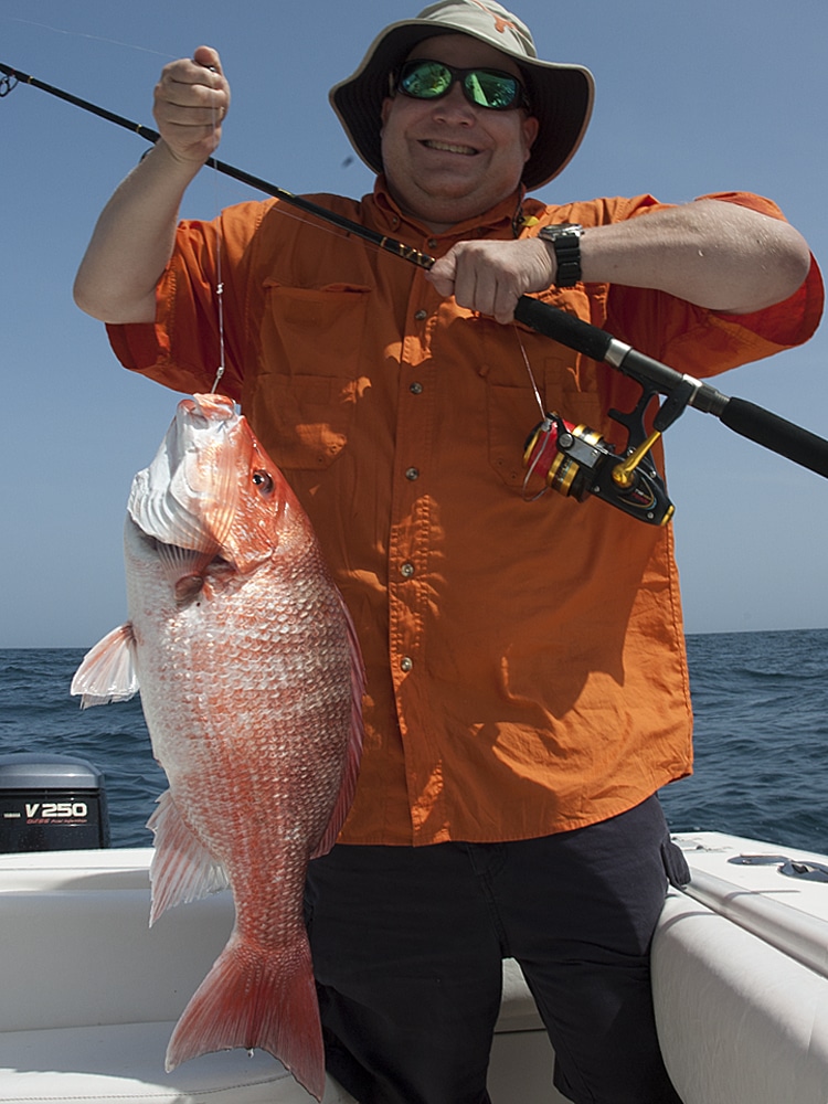 Big red snapper caught in the Gulf of Mexico