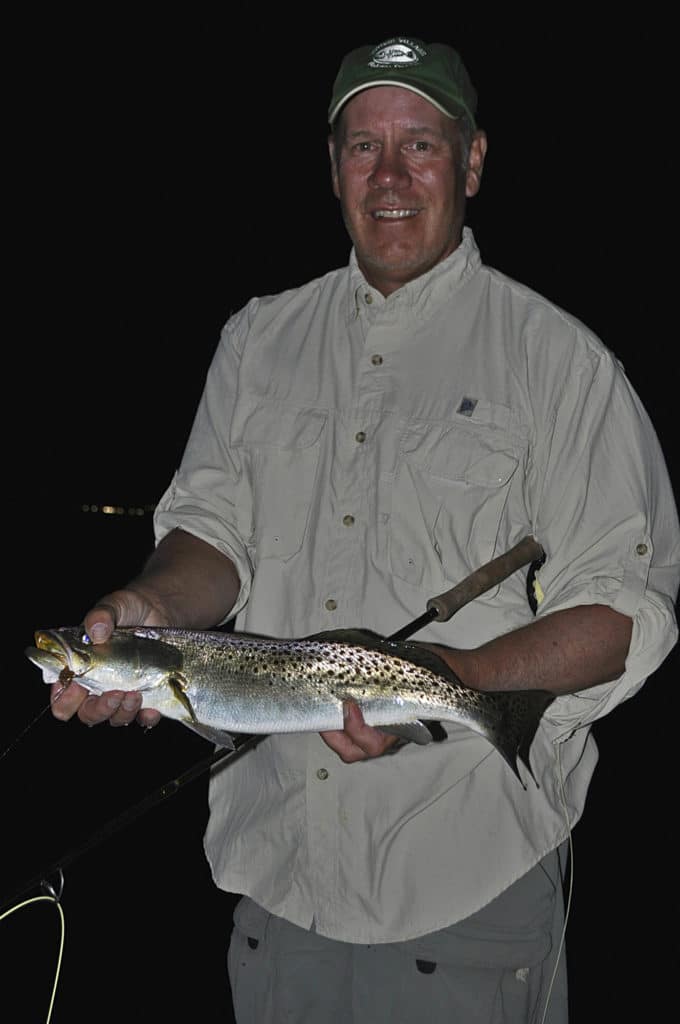 fly-fishing for speckled trout