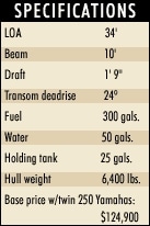 Venture 34 Specs