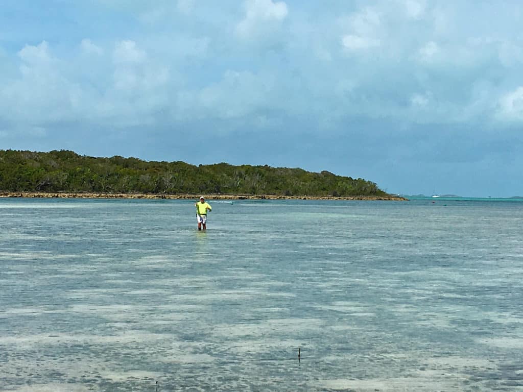 Wading offered the best chance to connect with bonefish tailing and finning in ultra shallow water.