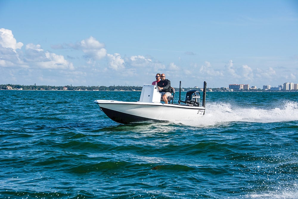 Yellowfin 21 Bay running shot