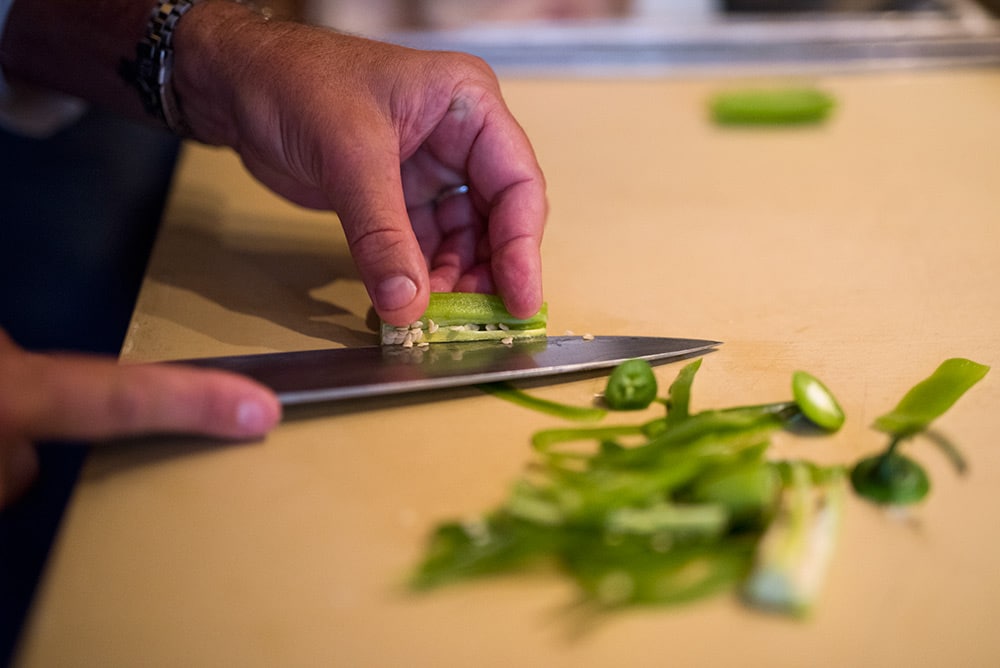 Yellowfin Tuna with Hearts of Palm Slaw and Jalapeño-Cucumber Gazpacho Recipe