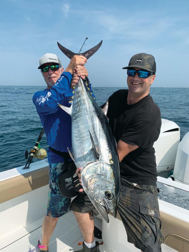 Schoolie tuna caught on casting tackle