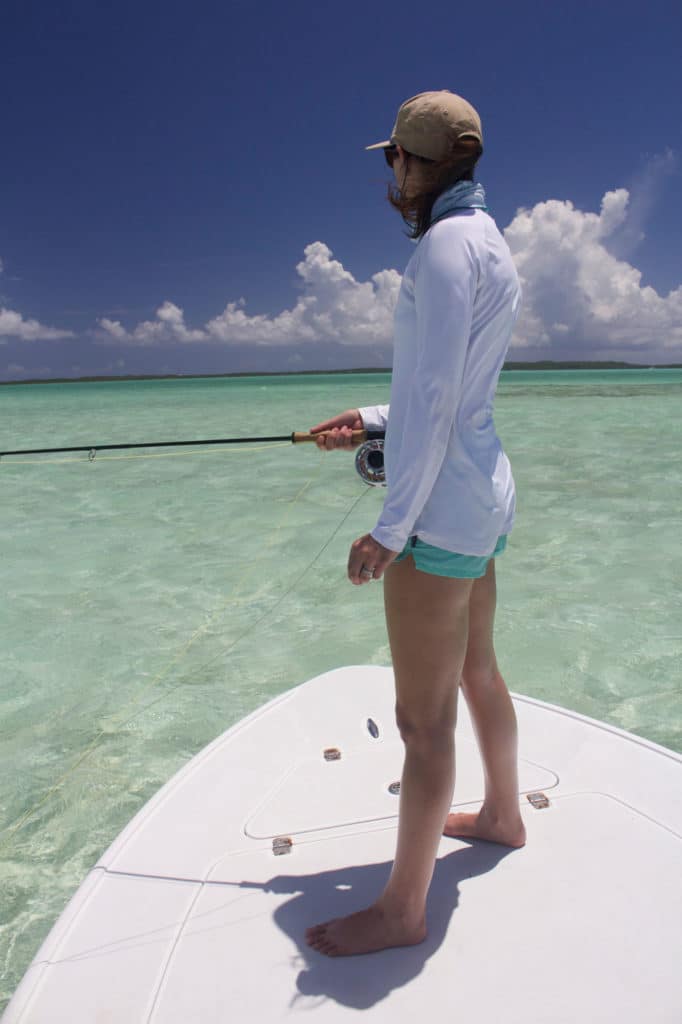 Fishing from the forward deck