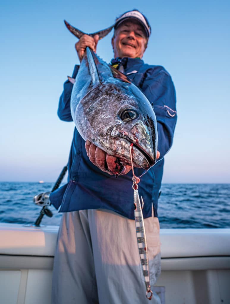 Large tuna on a boat