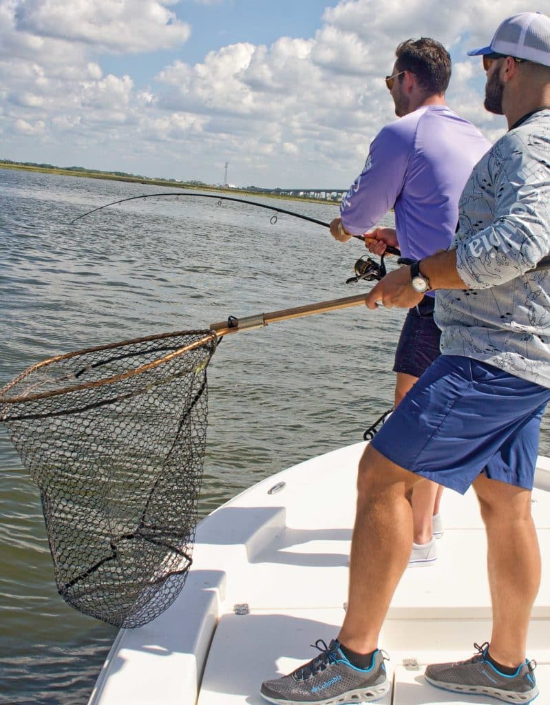 Anglers with a net