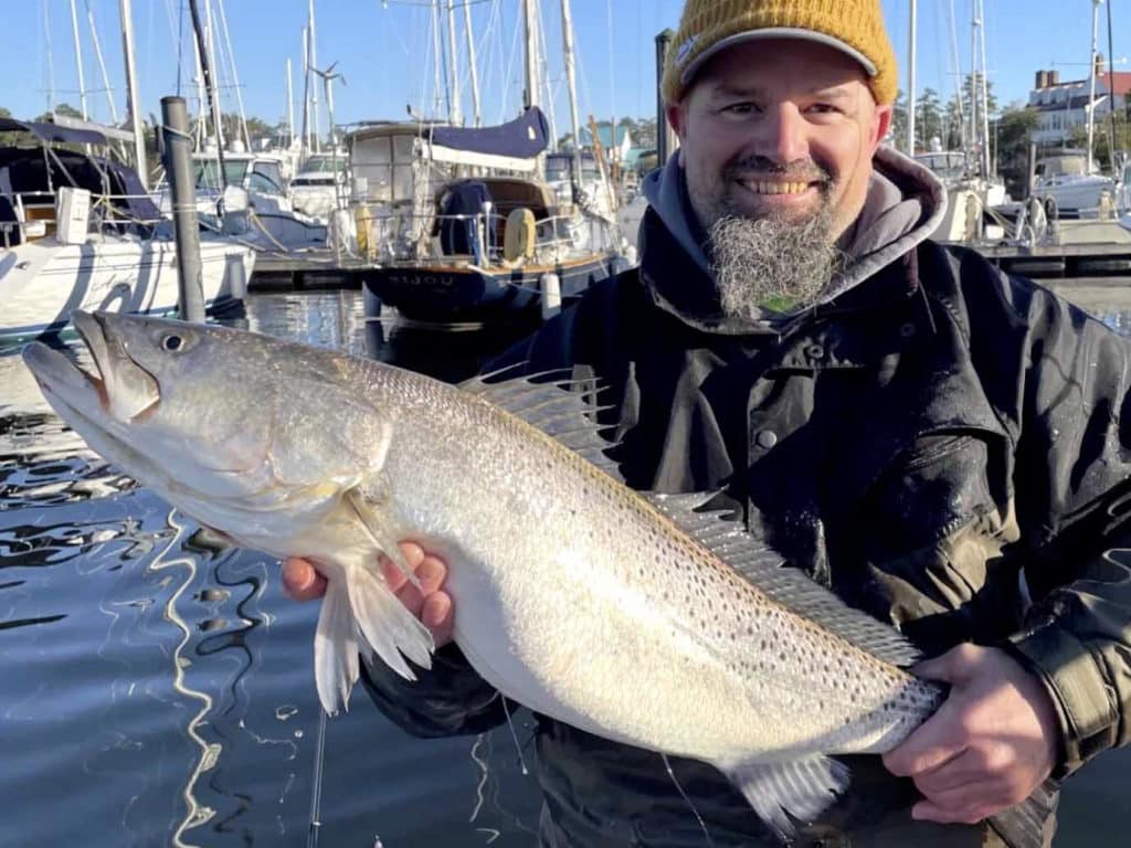 Todd Spangler with record trout