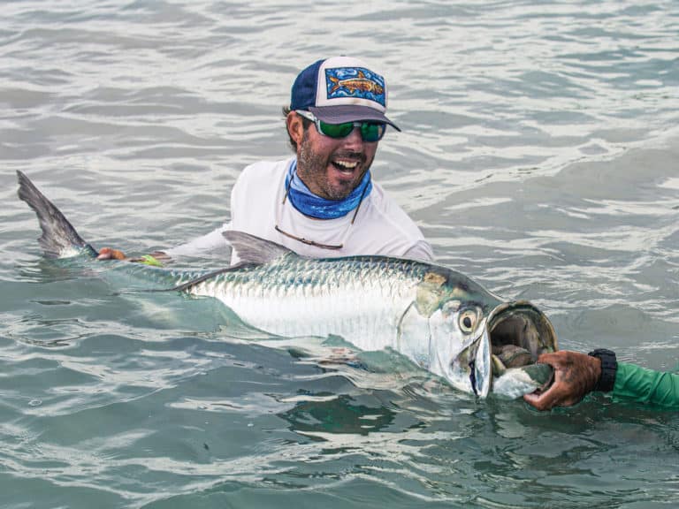 Large tarpon caught in the Keys